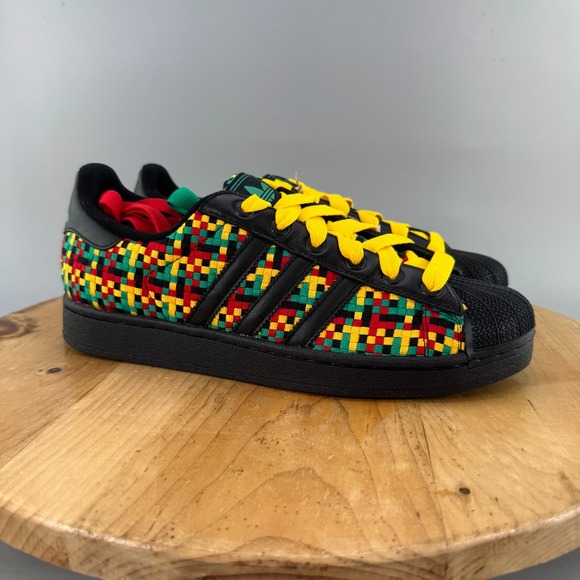 adidas Other - adidas Superstar II 'Jamaica' Mens Size 12 Shoes Black Green Yellow Red Marley